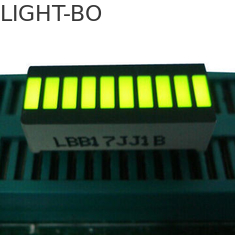 أصفر 10 LED ضوء بار ، كبير 10 الجزء أدى العرض 25.4 × 10.1 × 7.9 مم