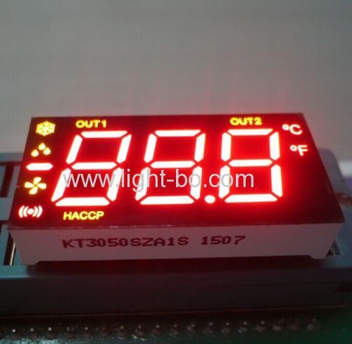 شاشة العرض LED ذات 7 شرائح من فئة Ultra White / Red 0.50 بوصة لعرض ترموستات الحرارة