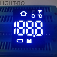 شاشة LED فائقة بيضاء 6 دبابيس 120mcd 80mW 20mA 7 قطاعات