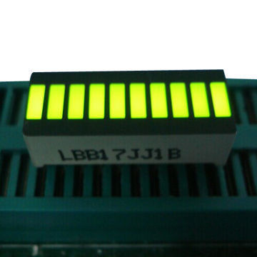 سعر جيد شريط ضوء LED أصفر 10 مع شاشة LED من 10 أقسام في حجم مضغوط 25.4 x 10.1 x 7.9mm متصل