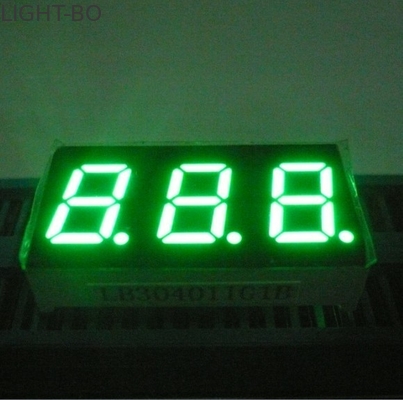 العلامة التلفزيونية ذات الأرقام الثلاثة الخضراء النقية 7 قطعة LED العرض الكاثودية المشتركة