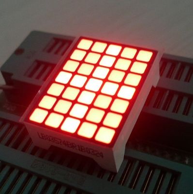 سعر جيد شاشة LED مصفوفة نقطية حمراء فائقة السطوع 5 × 7 22 × 30 × 10 مم أنود عمود الكاثود الصفي لمؤشر أرضية الرفع متصل