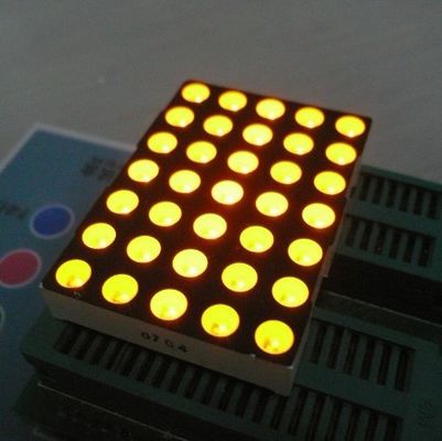 5mm 5x7 نقطة مصفوفة الصمام عرض الترا برايت أصفر على نطاق واسع لنقل لافتات