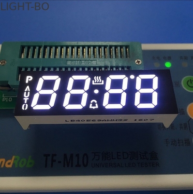 شاشة LED مخصصة باللون الأبيض الفائق ، عرض مكون من أربعة أرقام من سبعة قطاعات الأنود المشترك لمؤقت الفرن