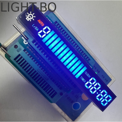 الأزرق / الأحمر / الأبيض التصميم المخصص LED عرض وحدة 7 قطعة الكاثود المشترك لمدى غطاء