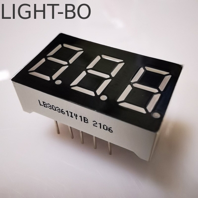سعر جيد شاشة LED Super Bright Amber 7 Segment 3 Digit 9.2mm الكاثود المشترك لجهاز العداد الانترنت