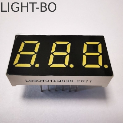 سعر جيد العرض LED ذو الأرقام الثلاثة الأبيض 7 قطعة الكاثود المشترك لمؤشر الحرارة الانترنت