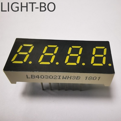 4 أرقام 7 قطعة عرض LED الكاثودية المشتركة الأبيض فائق 7.62mm لمؤشر درجة الحرارة