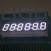 شاشة LED بيضاء ذات 7 أجزاء ذات 6 أرقام 9.2 ملم الكاثود المشترك لمحاسب العد التنازلي الرقمي