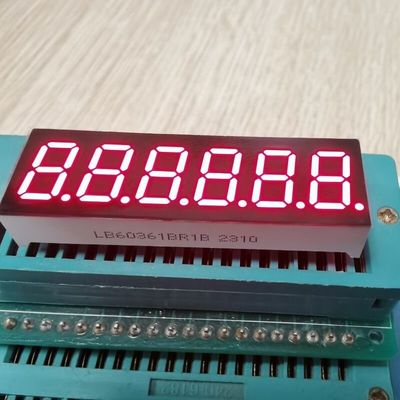شاشة LED ذات 6 أرقام 0.36 بوصة 7 قطاعات حمراء مشرقة عالية ، تستخدم على نطاق واسع لوحة الأجهزة