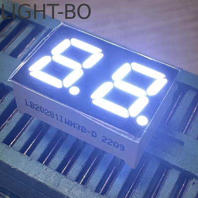 شاشة LED فائقة الوضوح البيضاء ذات 2 أرقام 7 ملم 7 قطعة الكاثود المشترك للأجهزة المنزلية