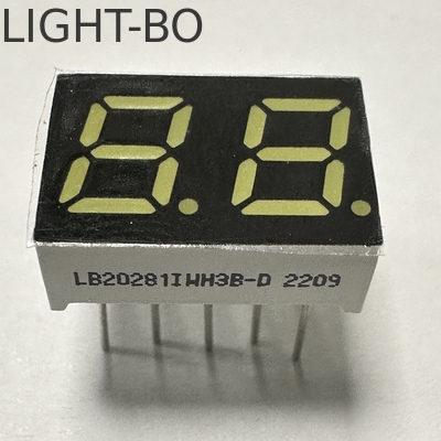 شاشة LED ذات 2 أرقام 7 ملم 7 قطعة فائقة الوضوح الأبيض المشترك للجهاز المنزلي