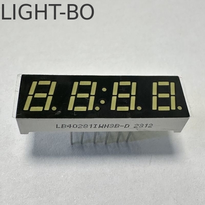 شاشة LED 7mm Ulrta Bright White 4 Digit 7segment الكاثود المشترك للوحة المليمترية