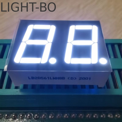شاشة LED عامة ذات 7 أجزاء من الأنود رقم مزدوج 14.2 ملم لون أبيض