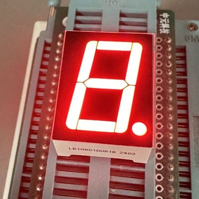 شاشة LED رقمية حمراء فائقة السطوع، مكونة من رقم واحد، 0.8 بوصة، 7 مقاطع، كاثود مشترك لمؤشر رقمي