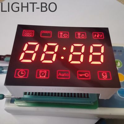 الشاشة الشائعة ذات الأنود الألكتروني الأحمر الساطع ذات 7 أجزاء LED 4 أرقام Fo التحكم بالميكروويف