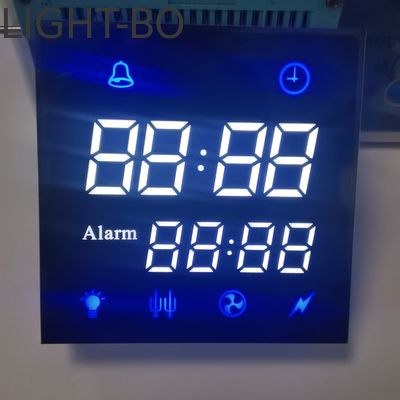 7 شرائح عرض LED الأندود المشتركة لمؤقت الفرن الرقمي بالأبيض الفائق / الأزرق