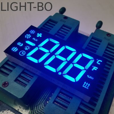 شاشة LED ذات 3 أرقام 7 قطاعات من نوع Ultra Blue Common Cathode لمراقب الثلاجة