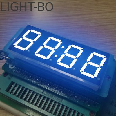 4 أرقام 7 قطعة عرض ساعة LED عادي الأندود الأبيض 14.2 ملم للوقت الرقمي