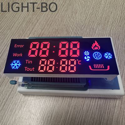 شاشة LED ذات 7 أقسام أحمر أزرق فائق مخصصة لمراقب طبخ الغاز