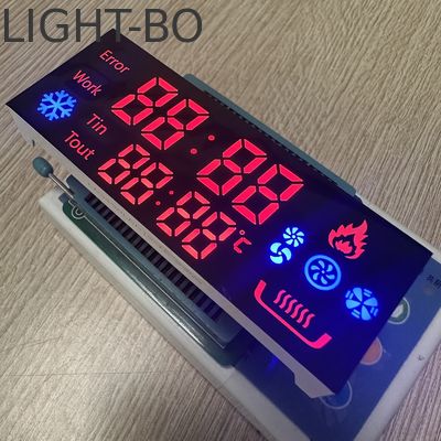 عرض LED مخصص من 7 أقسام عادي الأندود فوق الأحمر / الأزرق لمراقب المطبخ الغازي