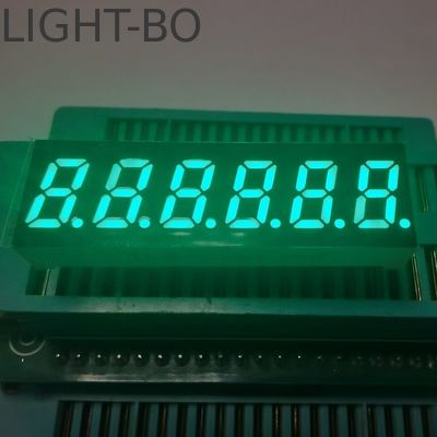 أخضر حجم صغير 6 أرقام 7 قطعة عرض LED الكاثودية المشتركة لمحول التردد