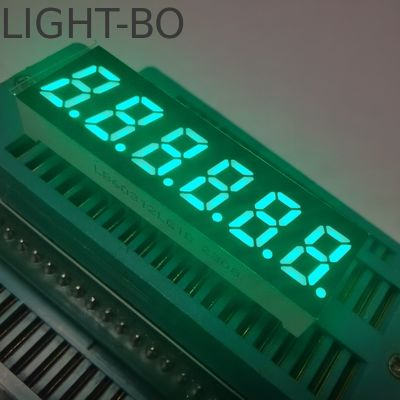 حجم صغير 6 أرقام 7 قطعة شاشة LED شائعة الأندود الأخضر لمحول التردد
