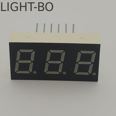 الرقم الثلاثي 0.4 بوصة 7 قطعة شاشة LED صفراء المنود المشترك