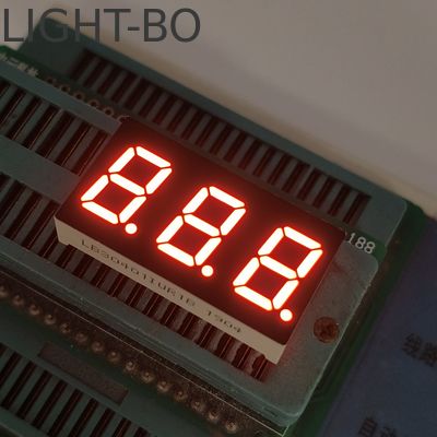 عرض LED ذو 7 أجزاء أحمر مشرق للغاية مخصص كاثود مشترك ثلاثي الأرقام
