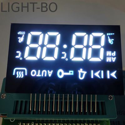 شاشة LED ذات أربع أرقام ذات سبعة أقسام بيضاء مشرقة فائقة
