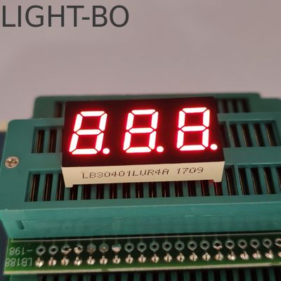 0.4in CC 3-digit 7-Seg LED، شاشة حمراء مشرقة للغاية لمؤشر الحرارة