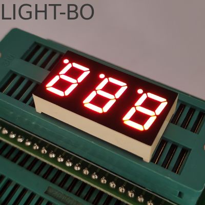 0.4in CA 3-digit 7-Seg LED، شاشة حمراء مشرقة للغاية لمؤشر الحرارة