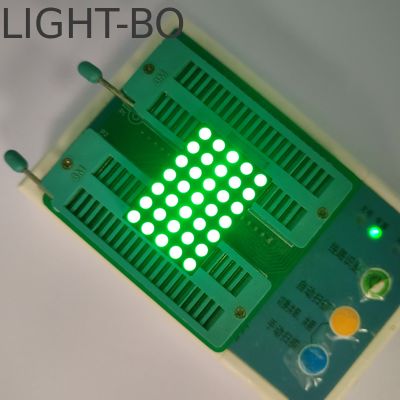 شاشة عرض مصفوفة LED خضراء نقية 3 مم 5 × 7 نقطية لمؤشر ساعة المنطقة الزمنية الرقمية
