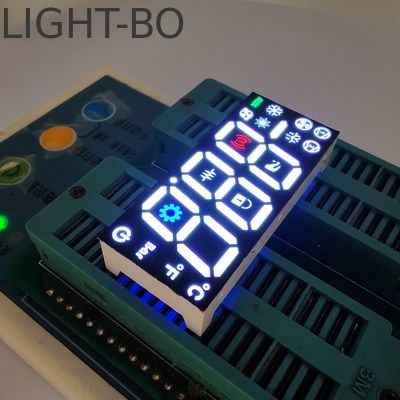 الأبيض / الأزرق / الأخضر / الأحمر 3 أرقام 17mm 7 قطعة LED عرض الأندود المشتركة لمراقب الثلاجة