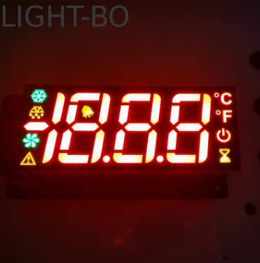شاشة LED مخصصة ذات 7 أجزاء بثلاثة أرقام باللون الأحمر/الأصفر/الأخضر ذات سطوع عالٍ للتحكم في الثلاجة