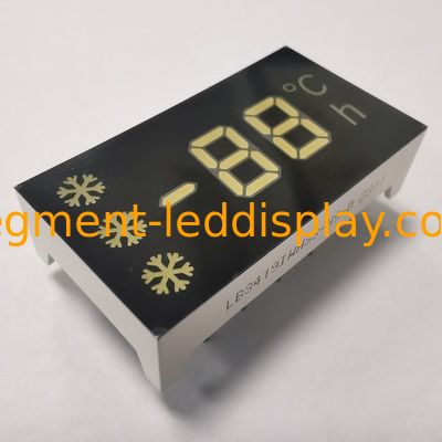 0.32 بوصة (8.2 ملم) 7-قطاع شاشة LED، أبيض ساطع للغاية، عادي المنود للتحكم في الثلاجة والأجهزة المنزلية