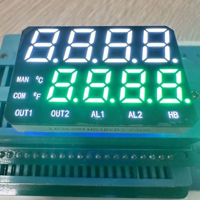 سعر جيد High Brightness White /Pure Green Dual Line 7 Segment LED Display Common Anode for Temperature Indicator الانترنت