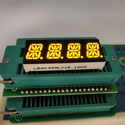 سعر جيد 4 Digit 16 Segment Yellow Alphanumeric LED Display for Instrument Panel الانترنت