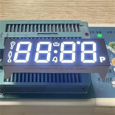 شاشة LED بيضاء فائقة 7 قطاعات 4 أرقام كاثود مشترك للفرن 58.2 * 19 مم
