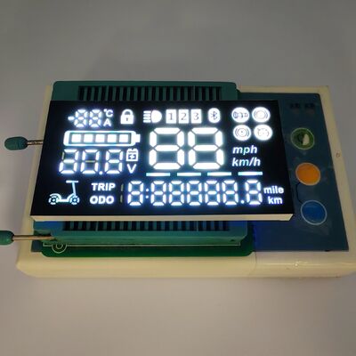 شاشات LED بيضاء مخصصة ذات 7 أقسام مع IC للدراجة الكهربائية