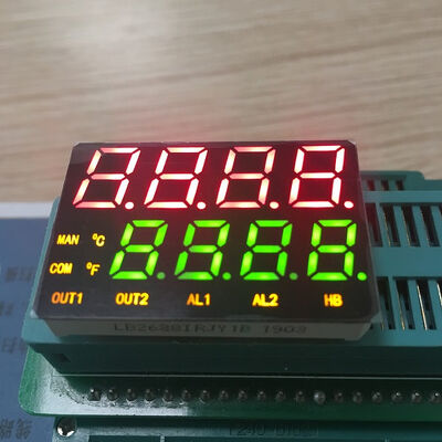 الأحمر/الأخضر/الصفراء 4 أرقام خط مزدوج 7 قطعة LED العرض المشترك الأندود لمراقبة الحرارة