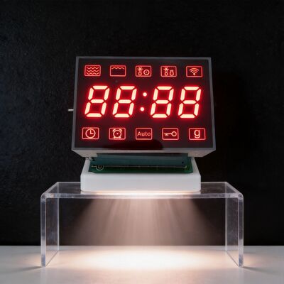 Ultra bright red 4 digit Custom LED Display tailored for digital microwave applications and electronic measurement equipment