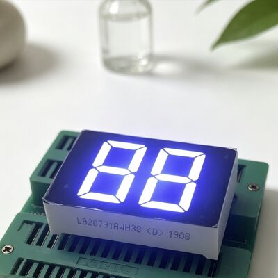 سعر جيد شاشة LED بسبعة أجزاء بلون أبيض فائق السطوع 20 مم برقمين، كاثود مشترك، لسخان المياه الرقمي الانترنت