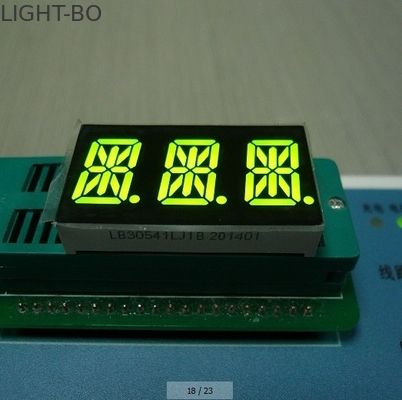Super Amber Triple Digit 14 Segment LED Display Full بالألوان 0.56 بوصة لمؤشر رقمي