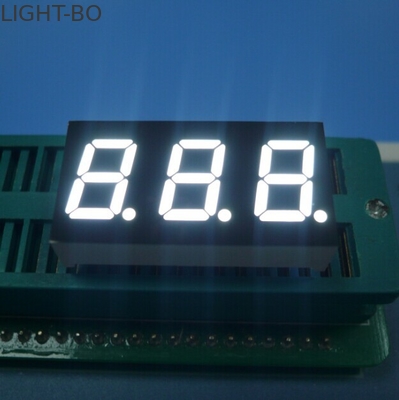 الرقم الثلاثي 0.4 بوصة 7 قطعة عرض LED الكاثودية المشتركة الأبيض الساطع