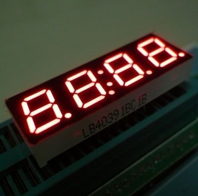 0.8 بوصة 4 أرقام سبعة شريحة الصمام على مدار الساعة عرض مضيئة عالية الكثافة أداء مستقر