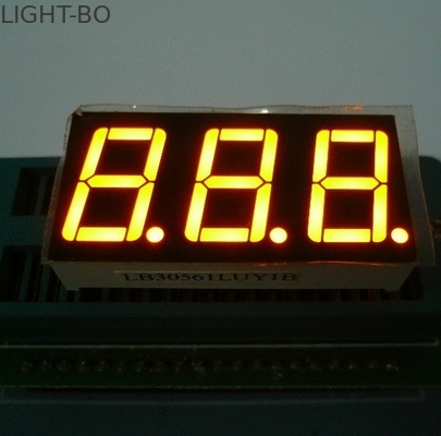 CC / CA قطبية 3digit 7 الجزء LED العرض الأنود المشترك 37.6 X 19MM البعد الخارجي