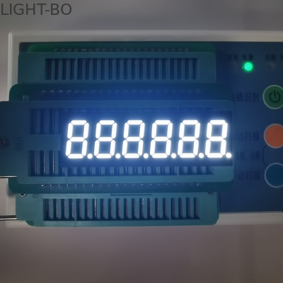 شاشة LED بيضاء مكونة من 6 أرقام 20mA 0.36 