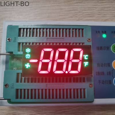 شاشة عرض LED ثلاثية الأرقام 635 نانومتر ارتفاع 17 مم لوحدة تحكم الثلاجة