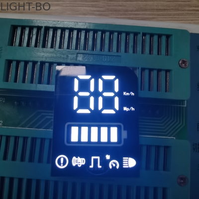 بيضاء ساطعة خصيص 2 رقم 7 قطعة LED العرض 0.40 بوصة